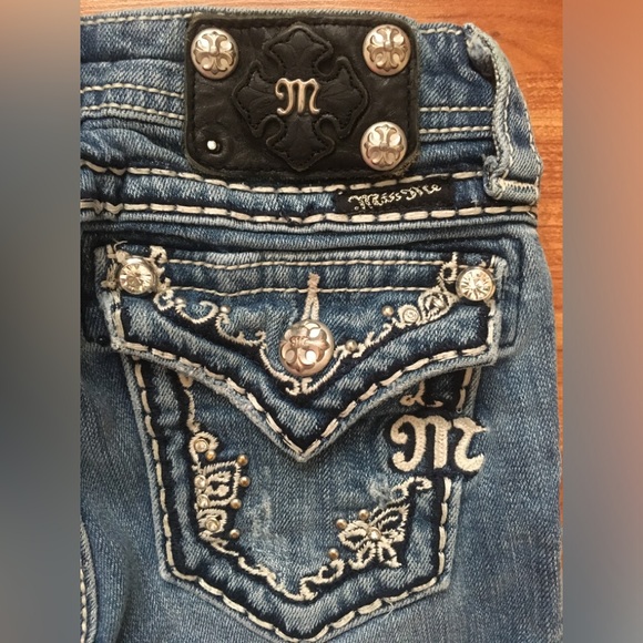 Miss Me Blue Embellished Women's Shorts - Picture 4 of 4
